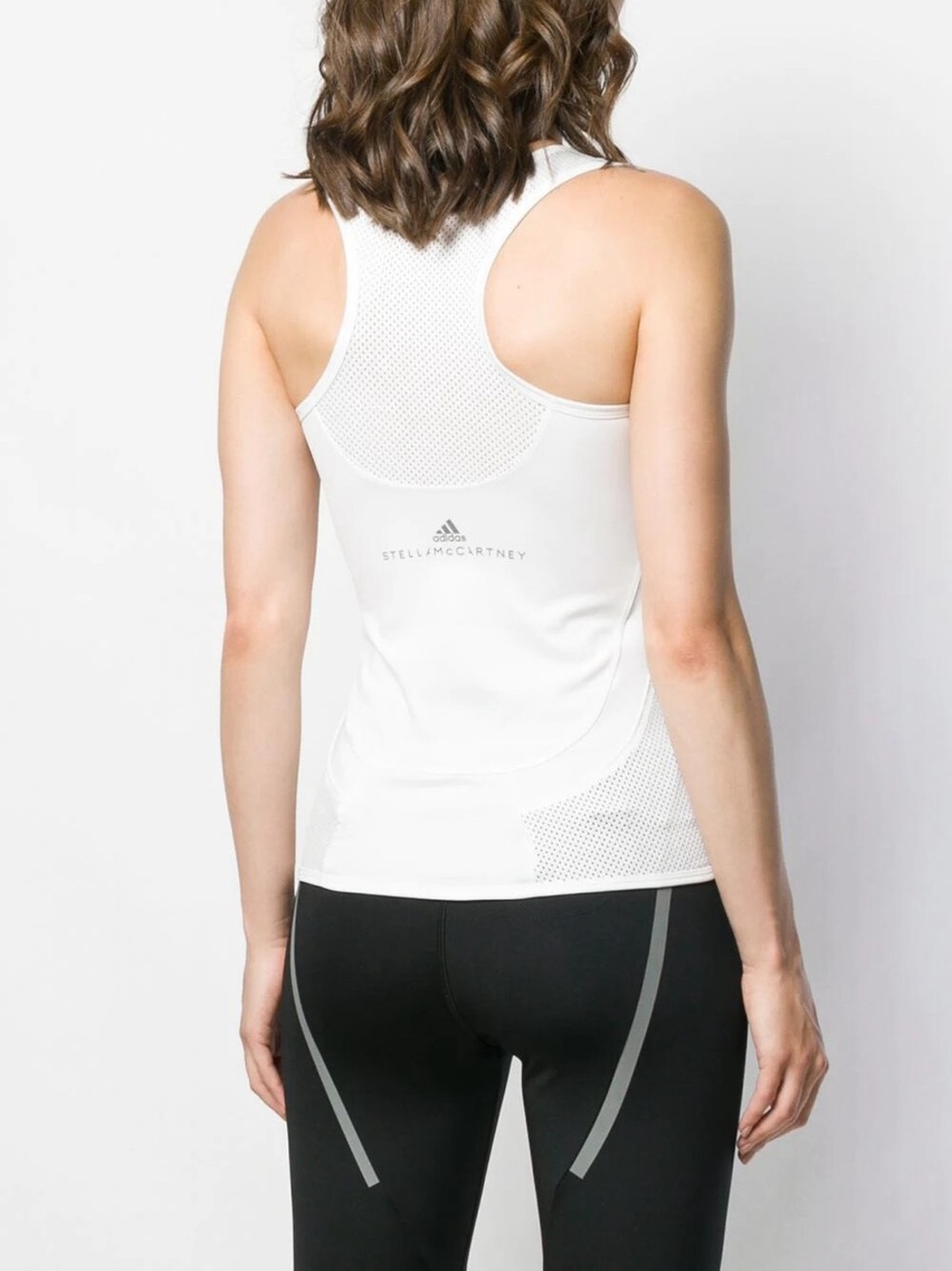 Stella McCartney White Mesh Racerback Tank